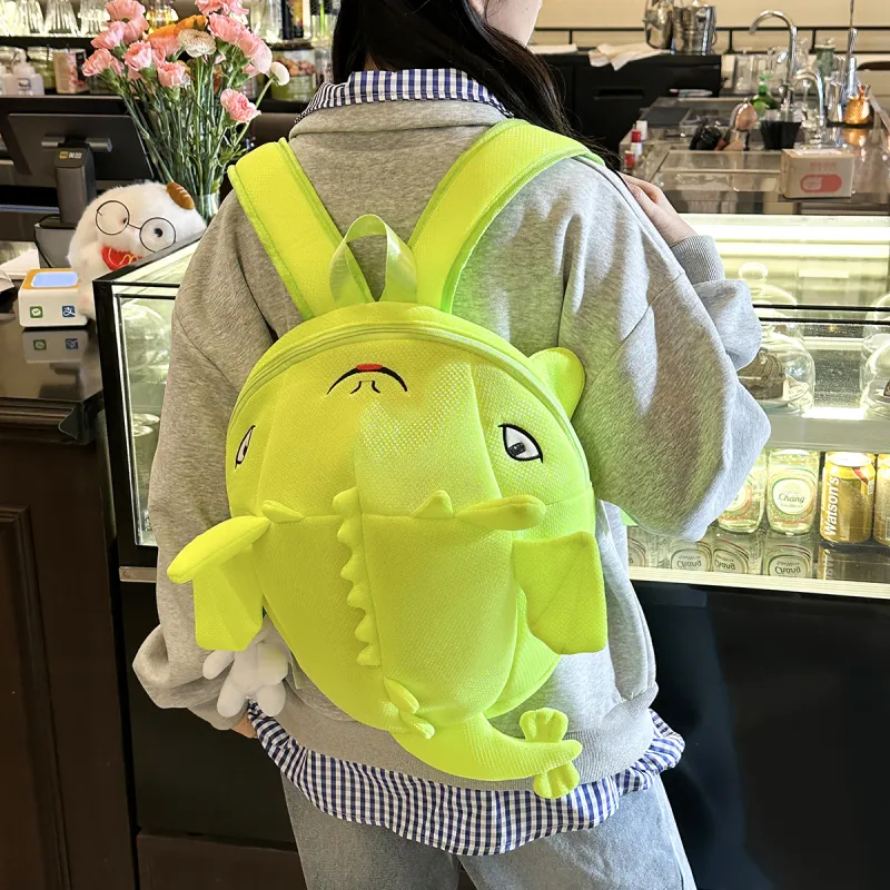 HCXK Nylon Fabric Backpack Unisex White/Black/Gray/Neon Green-20