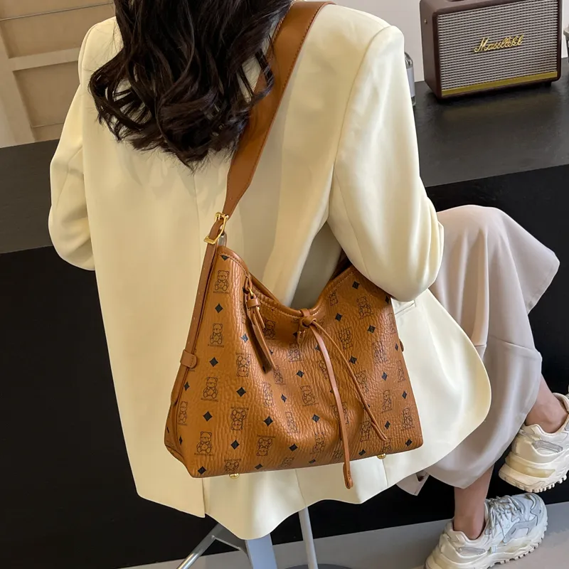 HCXK PU Shoulder Bag, Crossbody Bag Regular Unisex Khaki/Pink/Green/Blue-11