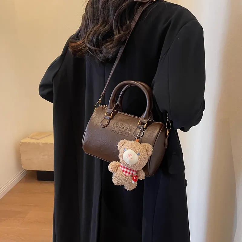 HCXK PU One Shoulder Handbags Regular Women's Mud/coffee/brown-7