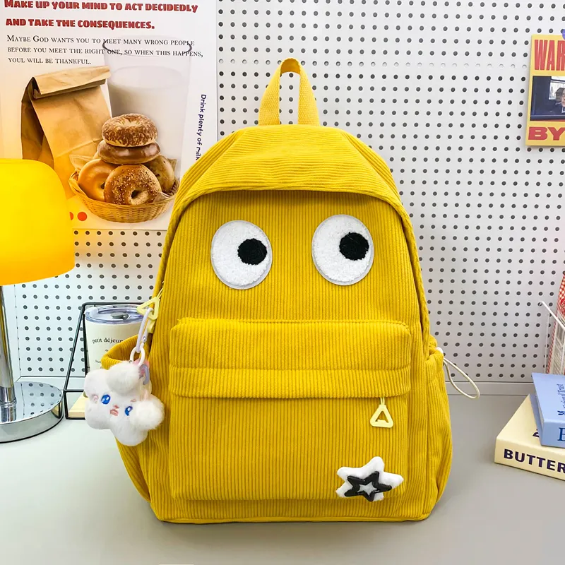 HCXK Wool Backpack Unisex White/Black/Yellow/Dark Brown/Jasper-10