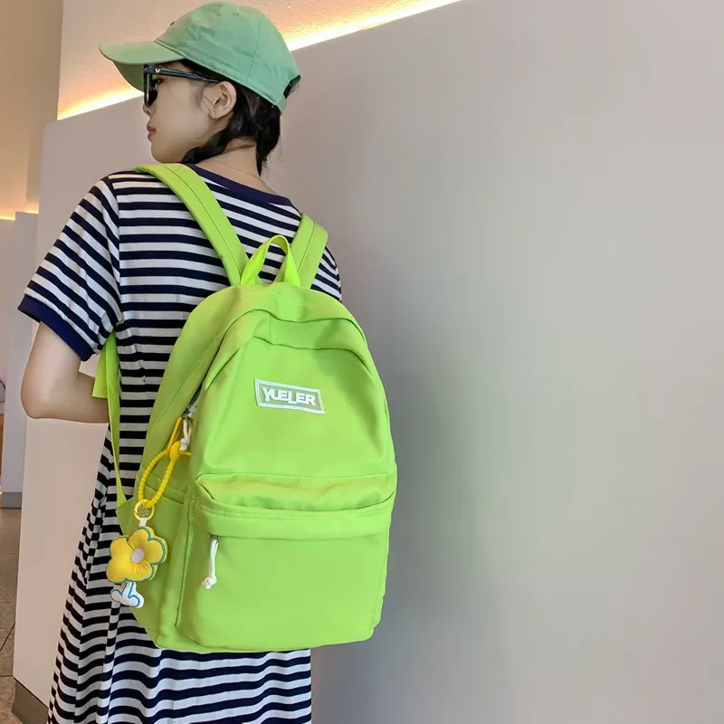 HCXK Nylon Backpack Unisex White/Black/Green/Blue/Pink-10