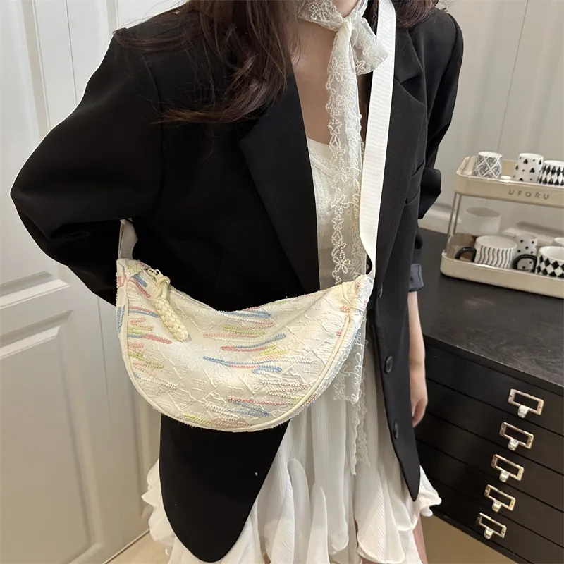HCXK Special Fabric Shoulder Bag Women's Multicolor-10