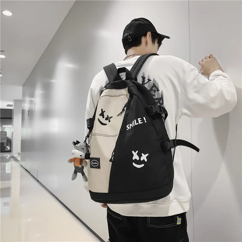 HCXK Nylon Backpack Unisex White/Black-11