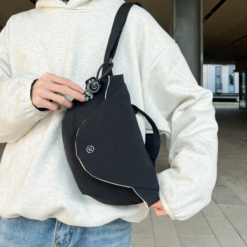 HCXK Nylon All Versatile One Shoulder Lightweight Practical Saddle Chest Handbag Regular Unisex Multicolor-15