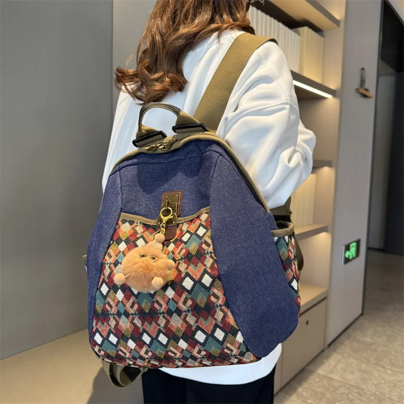 HCXK Oxford Backpack Regular Women's Denim-1
