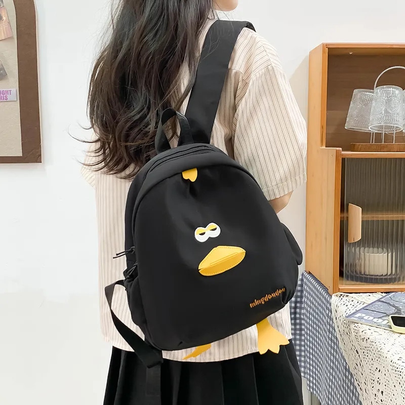 HCXK Nylon Backpack Women's Ecru/Black/Pink/Yellow-15
