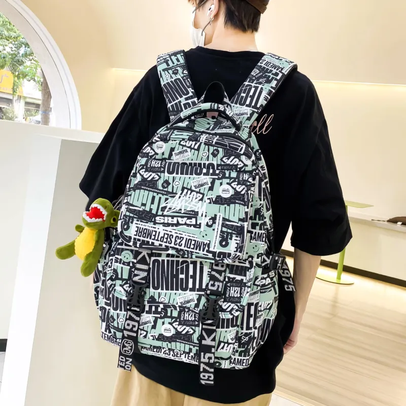 HCXK Nylon Backpack Regular Unisex Multicolor-2