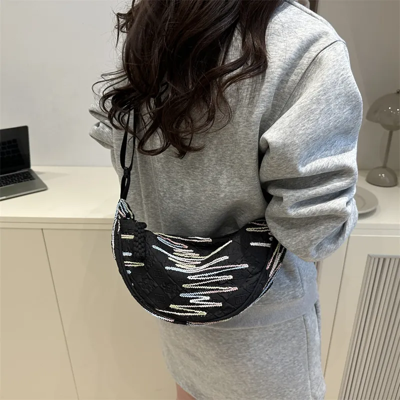 HCXK Special Fabric Shoulder Bag Women's Multicolor-4