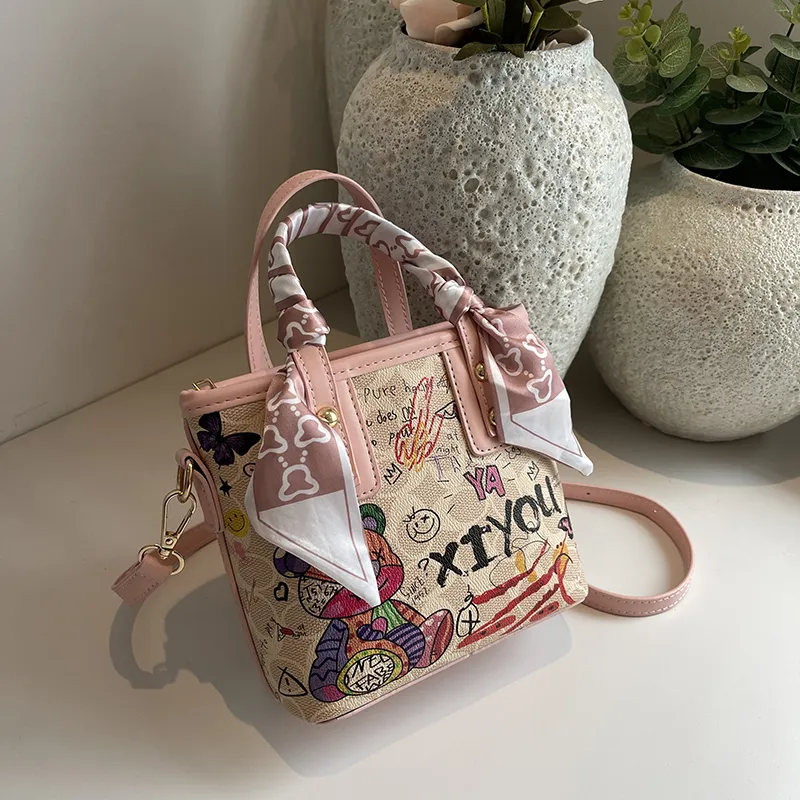 HCXK PU Fashion Versatile Handheld Basket Bag Crossbody Bag Handbag Regular Women's Multicolor-23