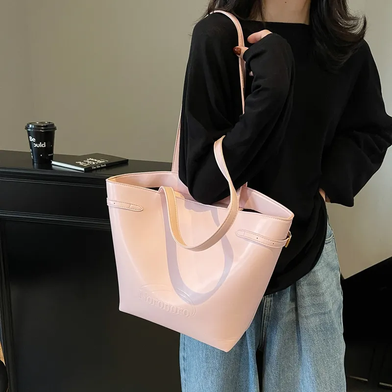 HCXK PU Trendy Fashion Korea Tote Preppy Style Shoulder Bag Regular Women's Multicolor-1