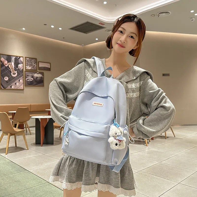 HCXK Nylon Backpack Unisex Blue/Green/Yellow/Black/White-5