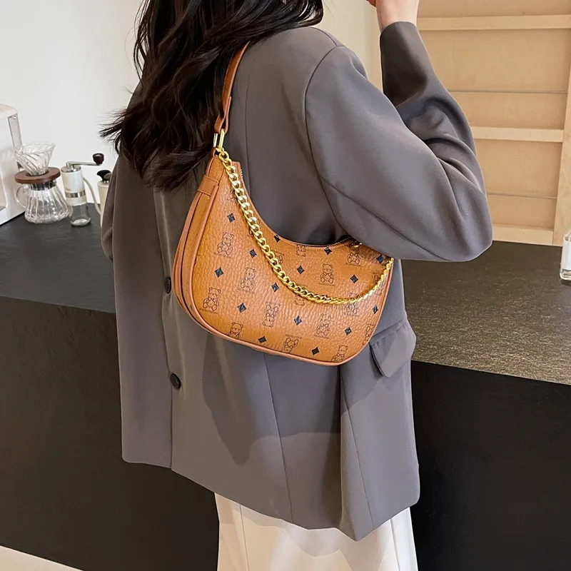 HCXK PU One Shoulder Crossbody Dumpling Bag Women's Bag Commute Unisex Ecru/Black/Pink/Brown-16