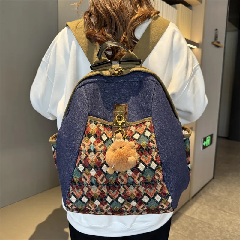 HCXK Oxford Backpack Regular Women's Denim-2