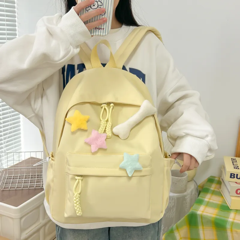 HCXK Composite Cloth Backpack Unisex Multicolor-5