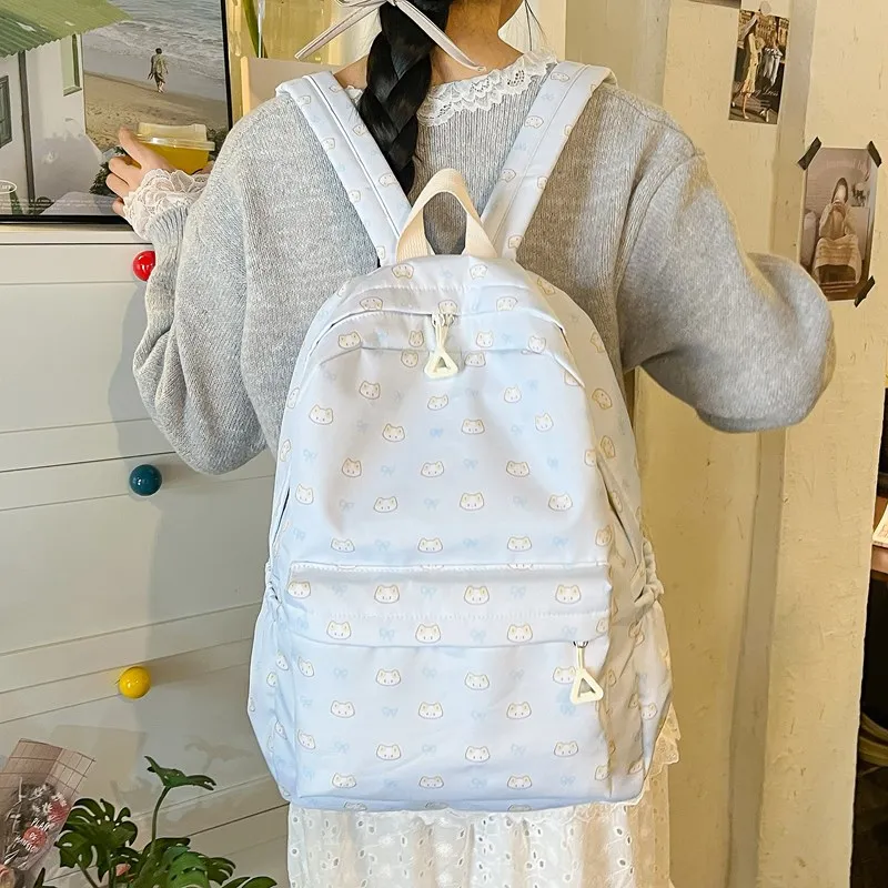 HCXK Composite Cloth Backpack Regular Unisex Blue-2