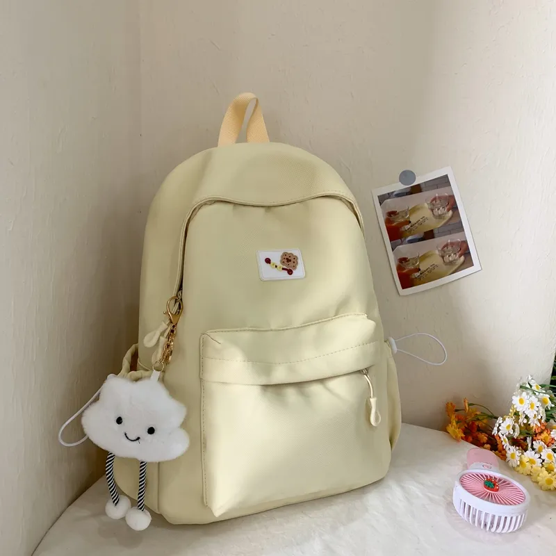 HCXK Nylon Backpack Unisex White/Pink/Black/Blue/Yellow-21