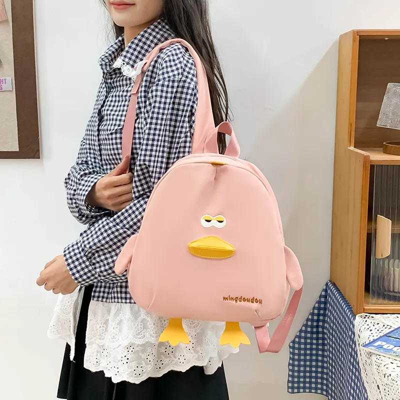 HCXK Nylon Backpack Women's Ecru/Black/Pink/Yellow-1