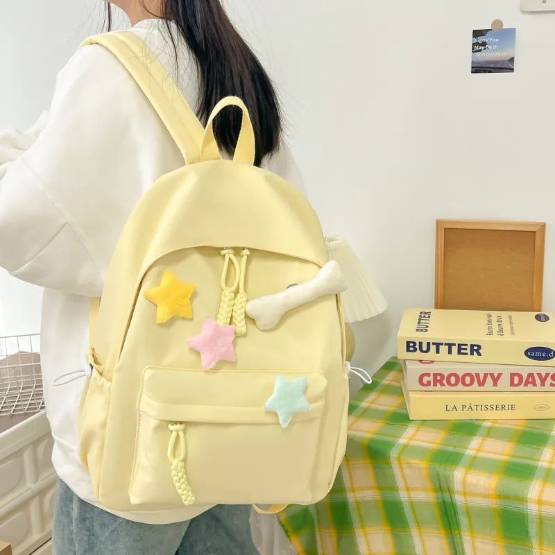 HCXK Composite Cloth Backpack Unisex Multicolor-3