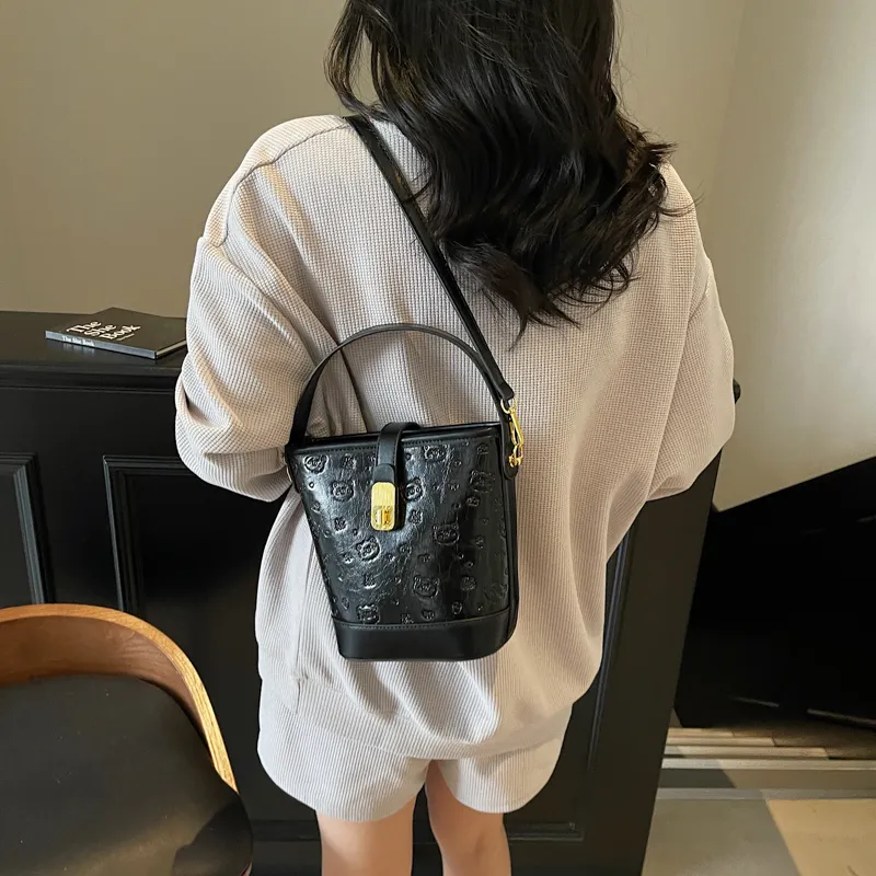HCXK PU Bucket Bag, Shoulder Bag, Handbag Women's Multicolor-8