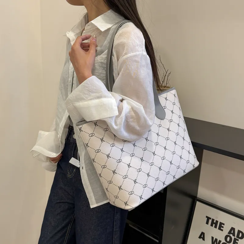 HCXK PU Tote Bag, Shopping Bag, Shoulder Bag Women's Light Purple/Gray/Pink-6