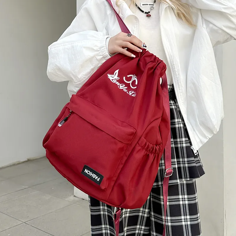 HCXK Nylon Backpack Regular Unisex Black/Ecru/Burgundy/Light Blue/Dark Blue/Khaki-9