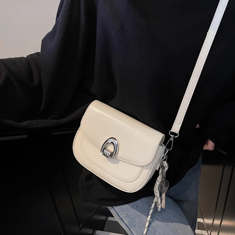 HCXK PU Shoulder Bag Regular Women's White/Black/Khaki/Coffee/Greige-3