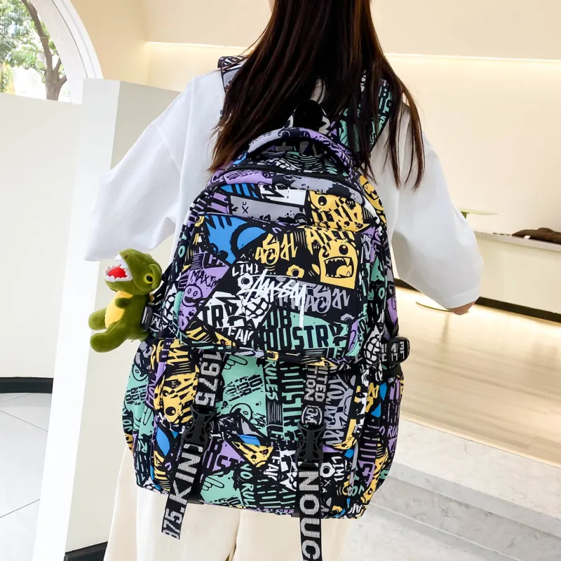 HCXK Nylon Backpack Regular Unisex Multicolor-6