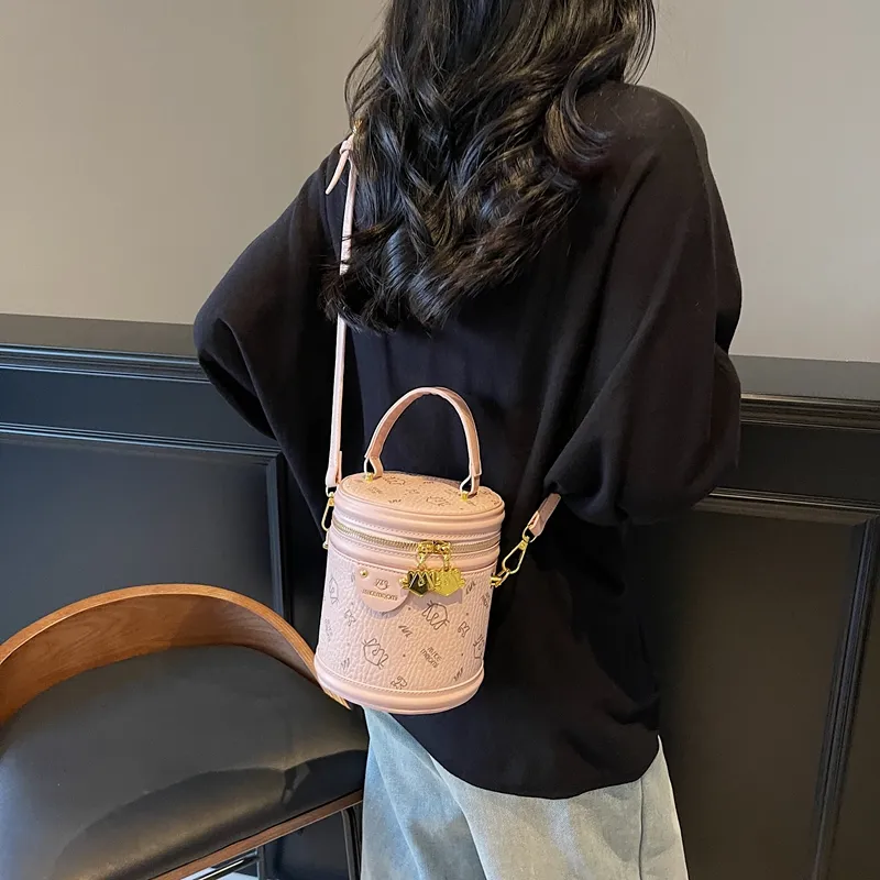 HCXK PU Cylinder Bag Shoulder Bag Crossbody Bag Handbag Women's Multicolor-9