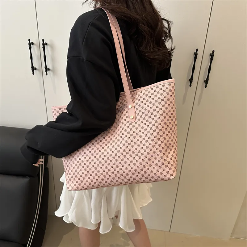 HCXK PU Shoulder Bag Regular Women's White/Black/Pink/Brown-4