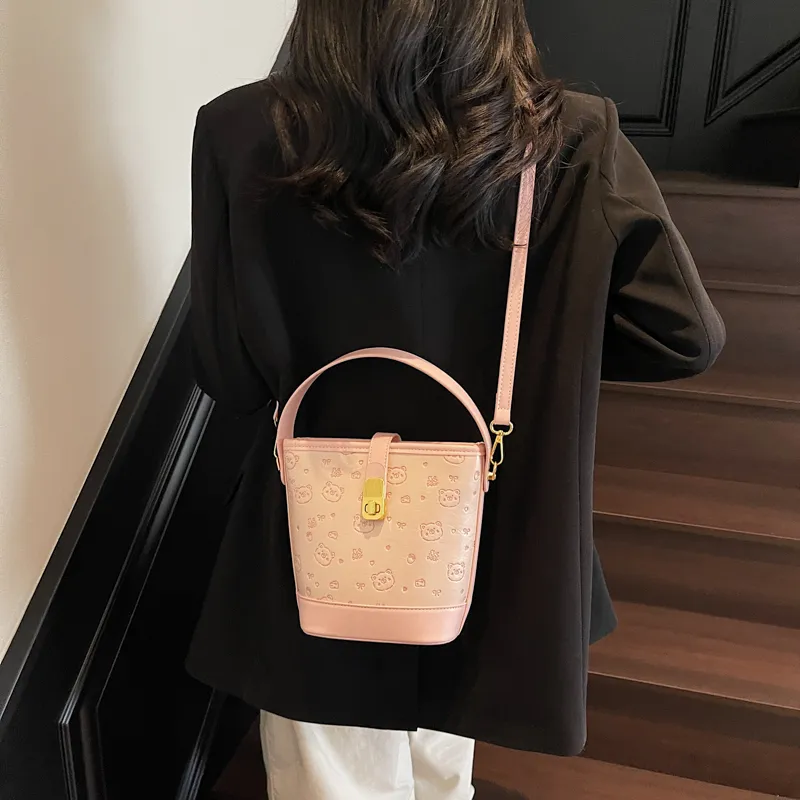 HCXK PU Bucket Bag, Shoulder Bag, Handbag Women's Multicolor-15