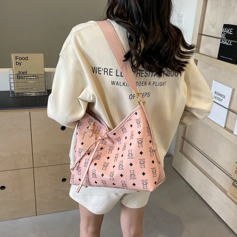 HCXK PU Shoulder Bag, Crossbody Bag Regular Unisex Khaki/Pink/Green/Blue-2