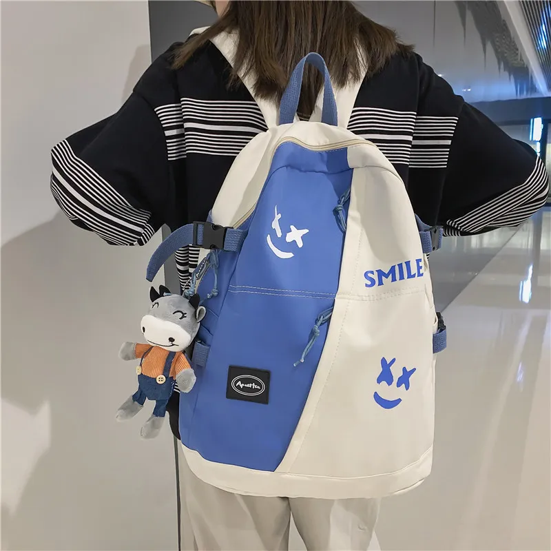 HCXK Nylon Backpack Unisex White/Black-1