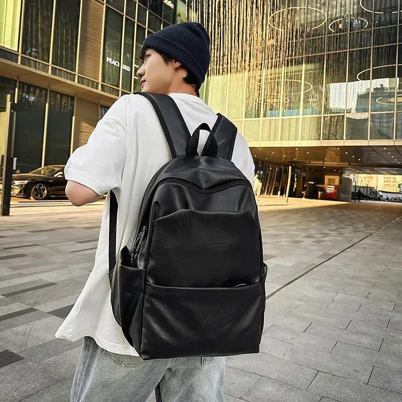HCXK PU Backpack Regular Men's Black/Brown-1