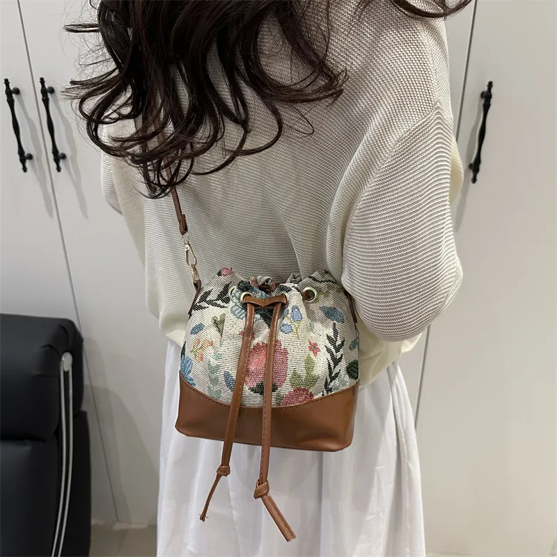 HCXK PU Crossbody Bag, Shoulder Bag Women's White/Black/Khaki/Brown-23