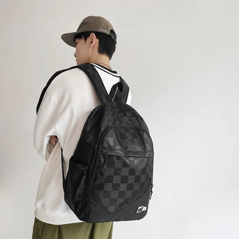 HCXK Nylon Backpack Unisex Black-2