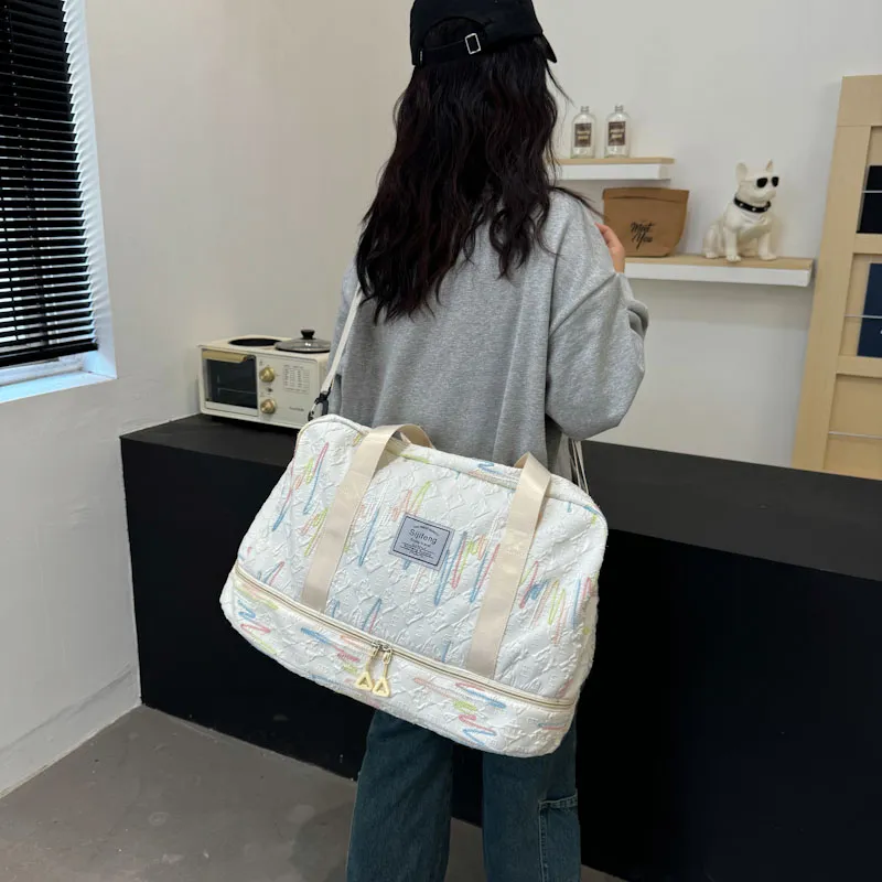 HCXK Oxford Large Capacity Crossbody Travel Bag Handbag Regular Unisex Multicolor-5