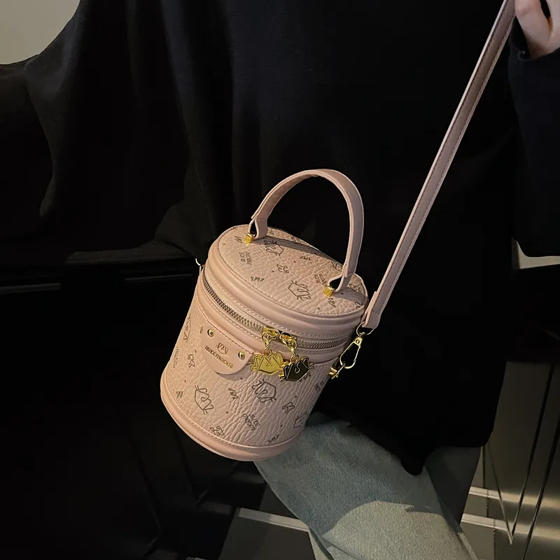 HCXK PU Cylinder Bag Shoulder Bag Crossbody Bag Handbag Women's Multicolor-7