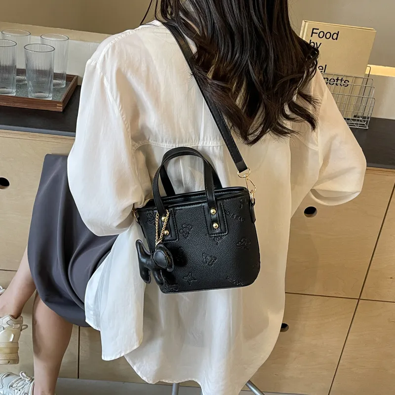 HCXK PU Handbag Tote Bag Shoulder Bag Unisex White/Black/Blue/Pink-14