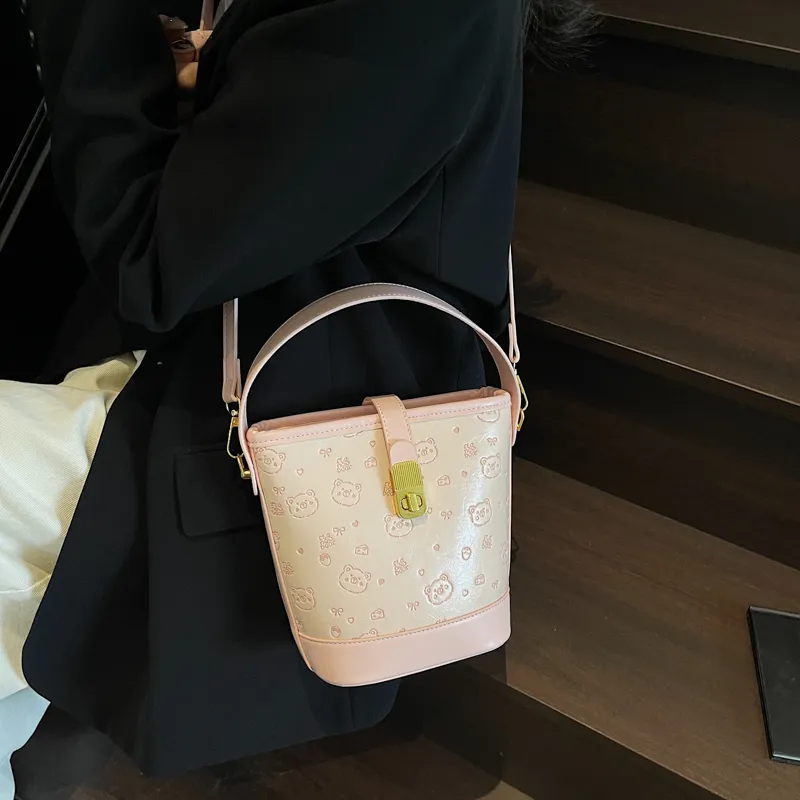HCXK PU Bucket Bag, Shoulder Bag, Handbag Women's Multicolor-14