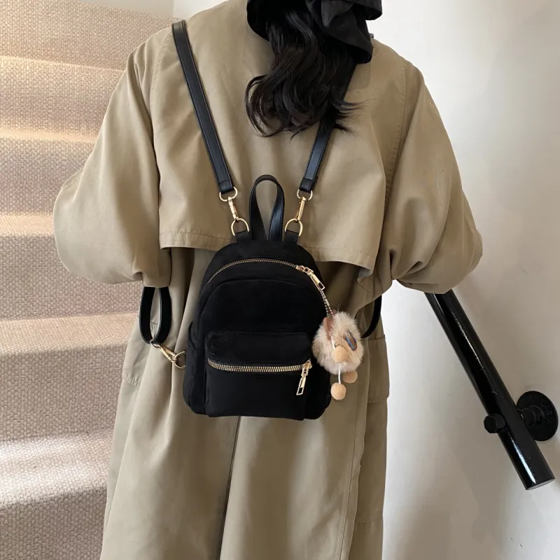 HCXK PU Backpack Women's Gray/Black/Pink/Brown/Coffee-7