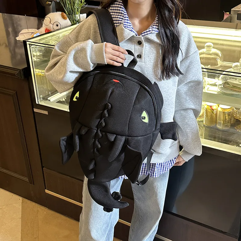 HCXK Nylon Fabric Backpack Unisex White/Black/Gray/Neon Green-7