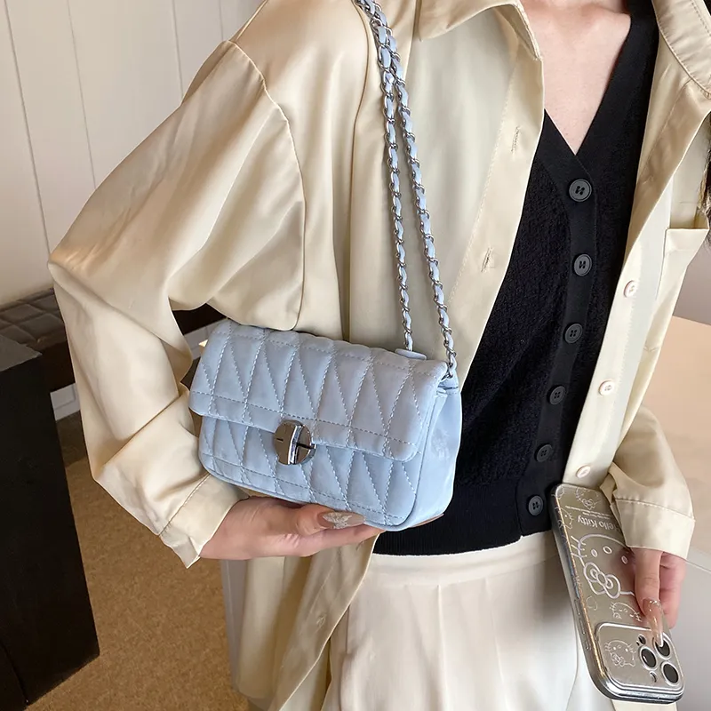 HCXK PU Shoulder Bag, Crossbody Bag Regular Women's Pink/Blue/White/Silver/Black-15