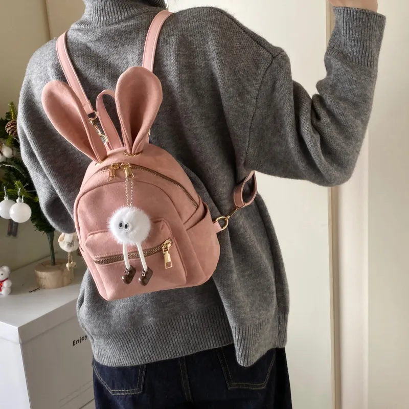 HCXK PU Backpack Regular Women's Gray Black/Pink/Coffee/Brown-9