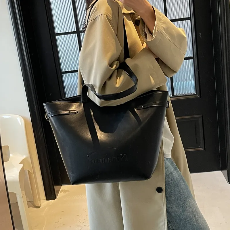 HCXK PU Trendy Fashion Korea Tote Preppy Style Shoulder Bag Regular Women's Multicolor-15
