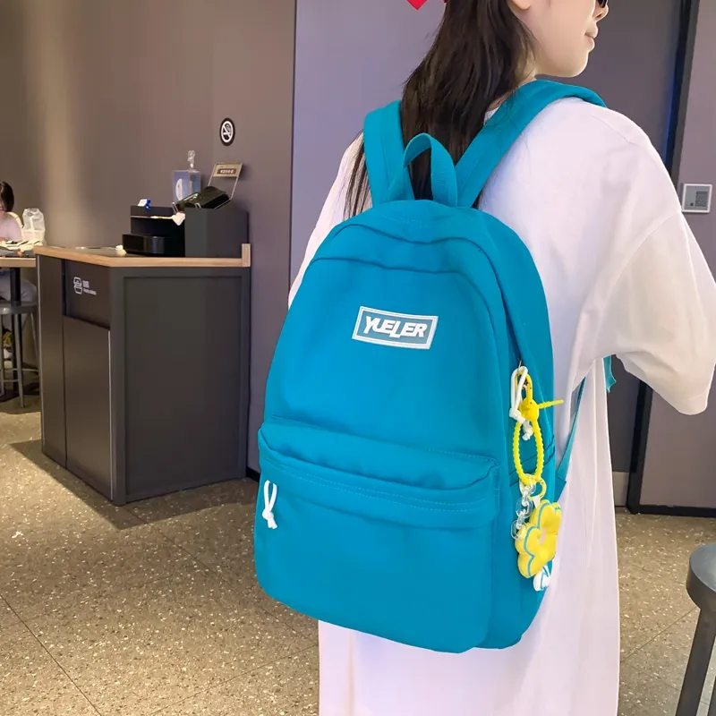 HCXK Nylon Backpack Unisex White/Black/Green/Blue/Pink-17