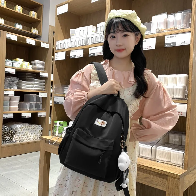HCXK Nylon Backpack Unisex White/Pink/Black/Blue/Yellow-16