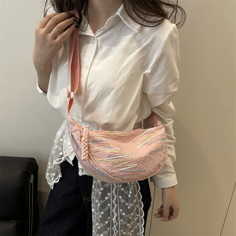 HCXK Special Fabric Shoulder Bag Women's Multicolor-27
