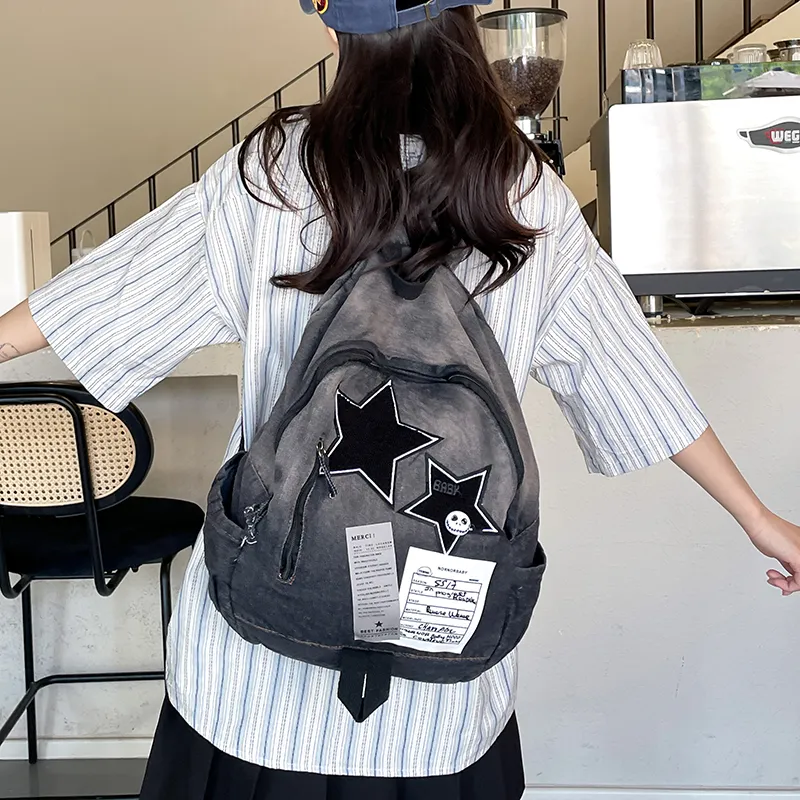 HCXK Denim Backpack Regular Unisex Blue/Black-2