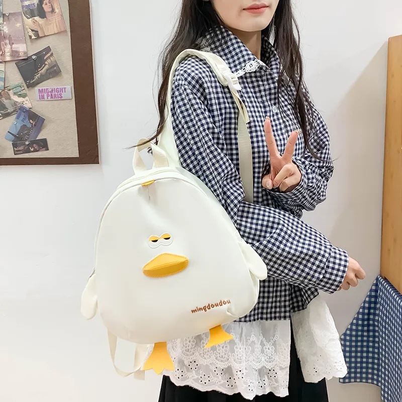 HCXK Nylon Backpack Women's Ecru/Black/Pink/Yellow-21