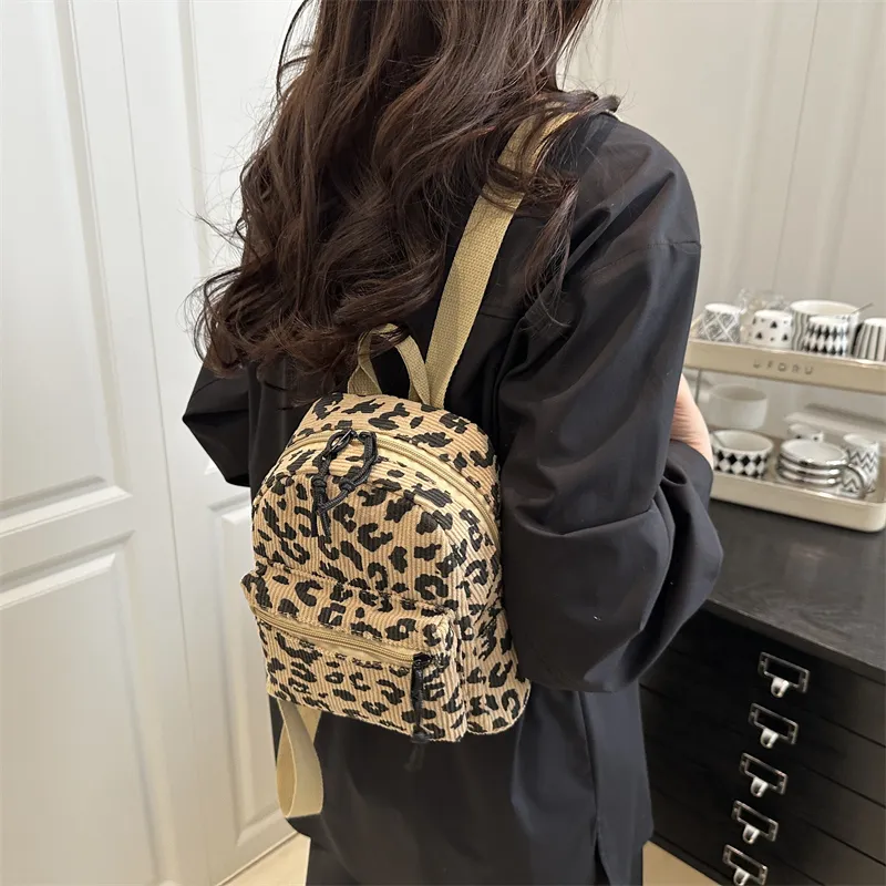 HCXK Polyester Backpack Regular Women's Khaki/Light Brown-2